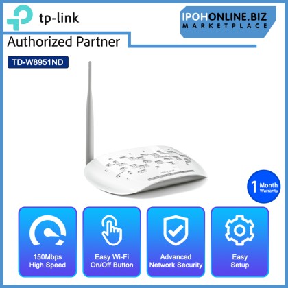 TP-LINK TD-W8951ND 150 Mbps Wireless N ADSL2+ Modem Router TP-LINK TD-W8951ND 150 Mbps Wireless N ADSL2+ Modem Router